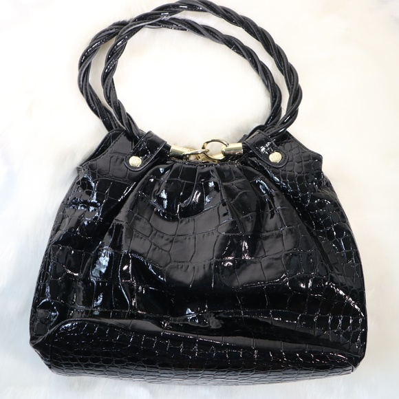 Relic Purse Black Faux Patent Leather Handbag - Picture 2 of 8